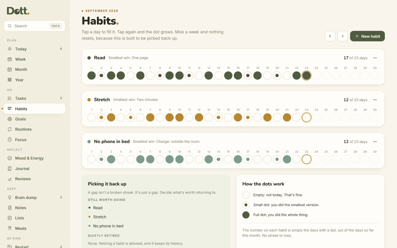 Habit tracker